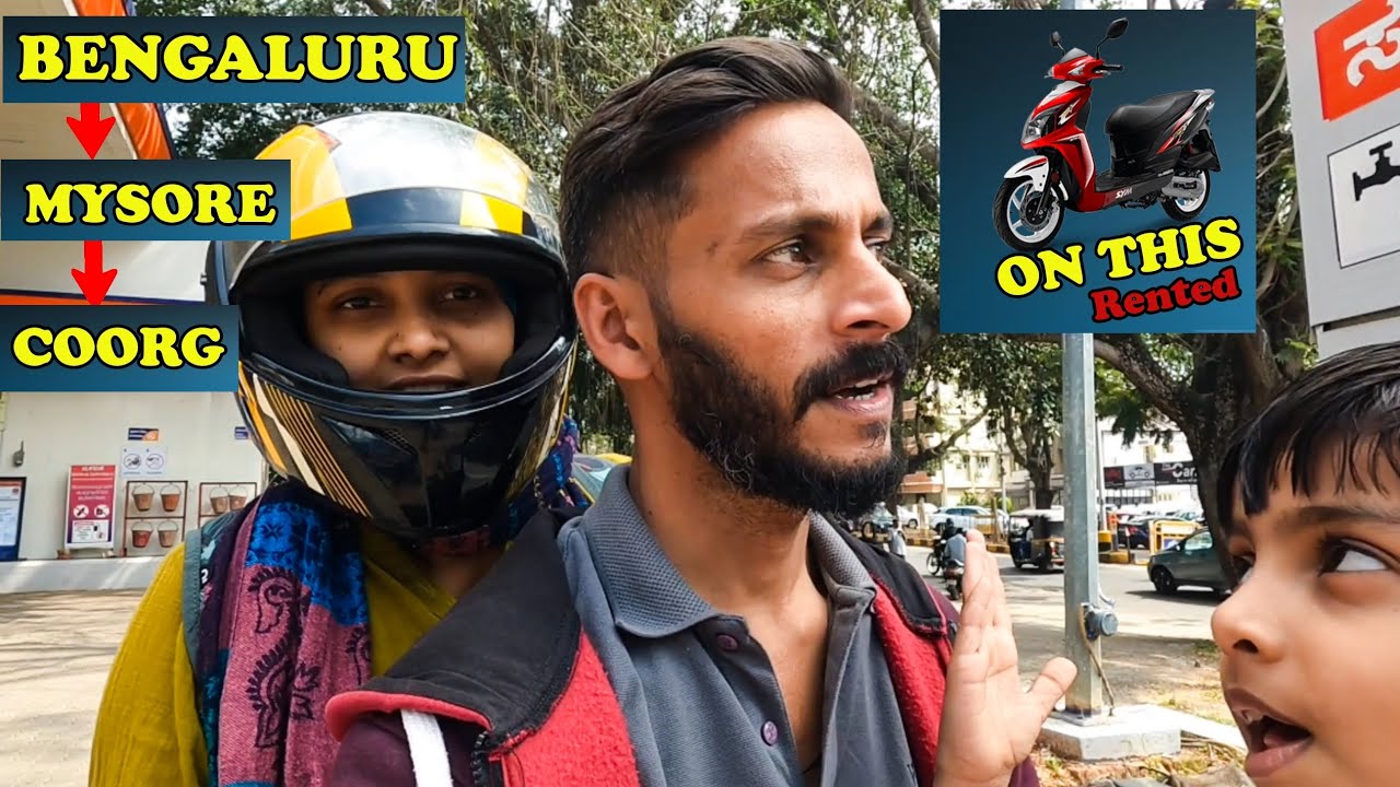 Bengaluru 🚂 Mysore 🛵Coorg!!.. Train & Rented bike.. ಕನ್ನಡ..4K
