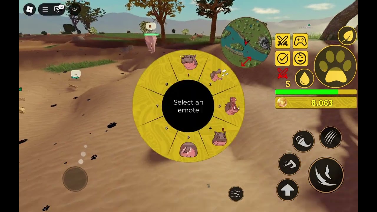 Savannah life roblox | Kosing As A Hippo | GOTS #roblox 