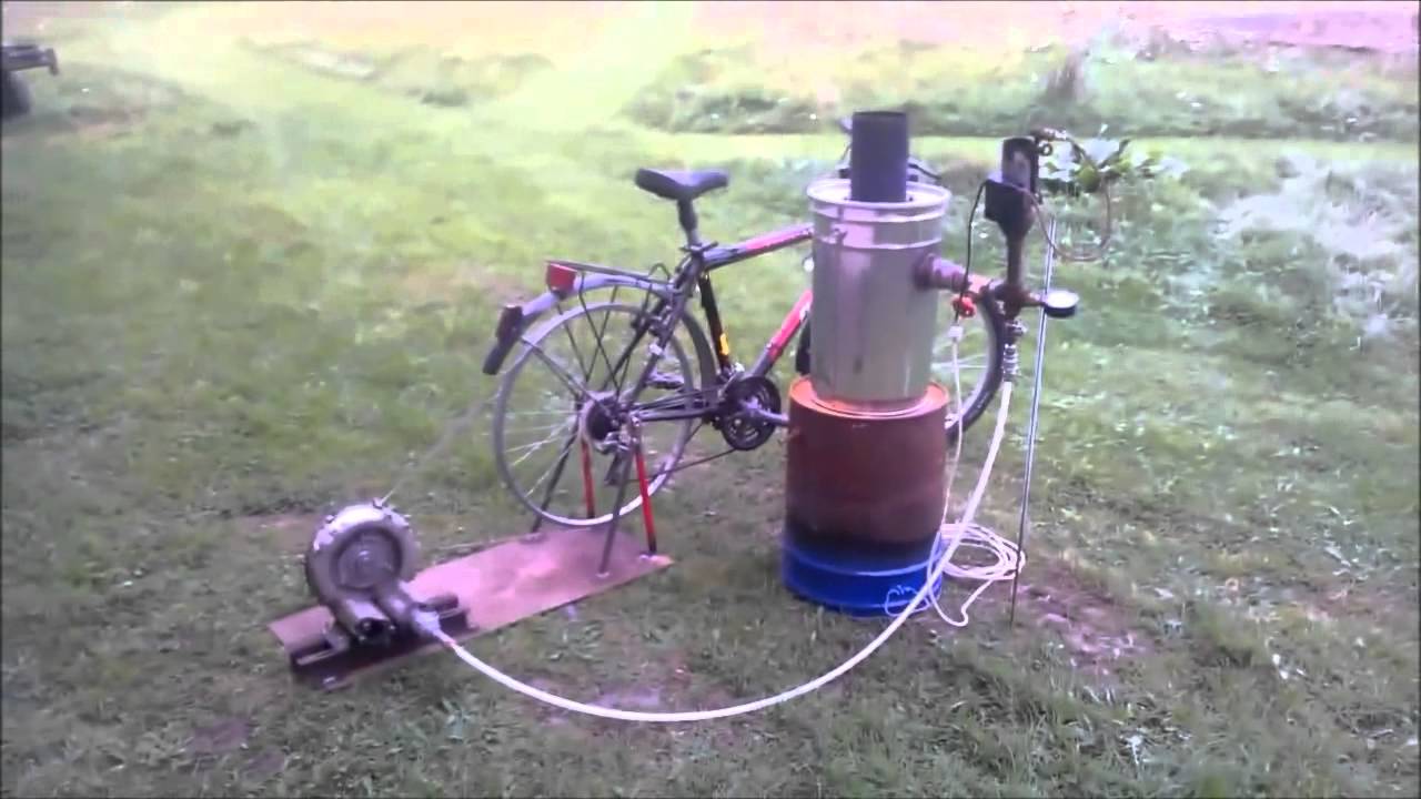 PART 3 - extreme simple gasifier DriZzleR mini - flaring pedal powered