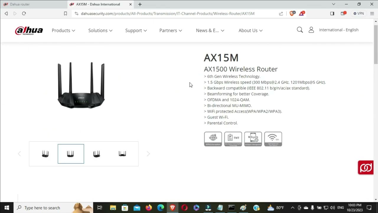 DH-AX15M is a Gigabit Wireless Router