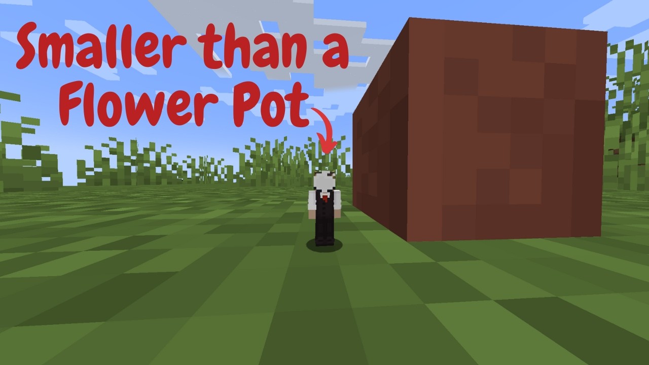How To Shrink Down to SIZE in MINECRAFT Without Mods!