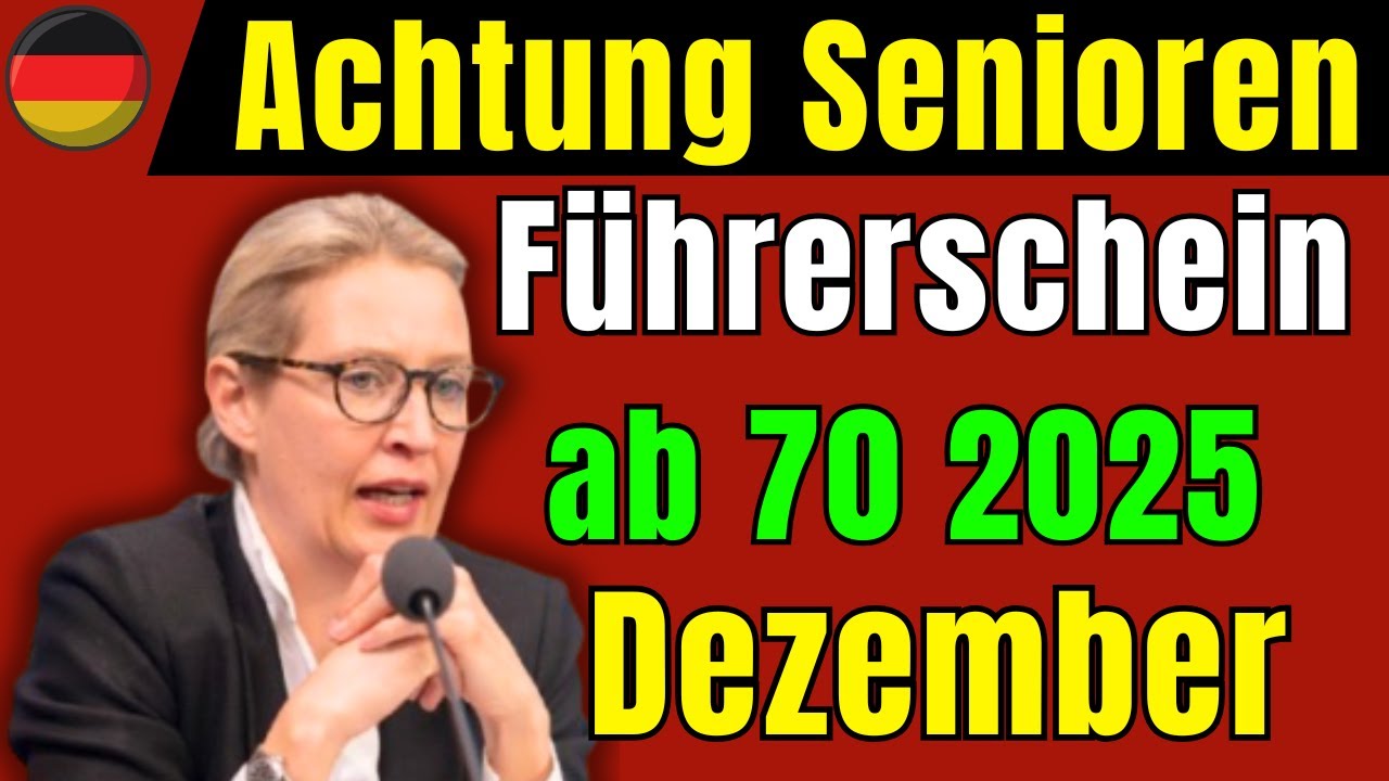 🚨 F&uuml;hrerschein ab 70: Neue Regeln ab Dezember 2025 &ndash; Das &auml;ndert sich jetzt!