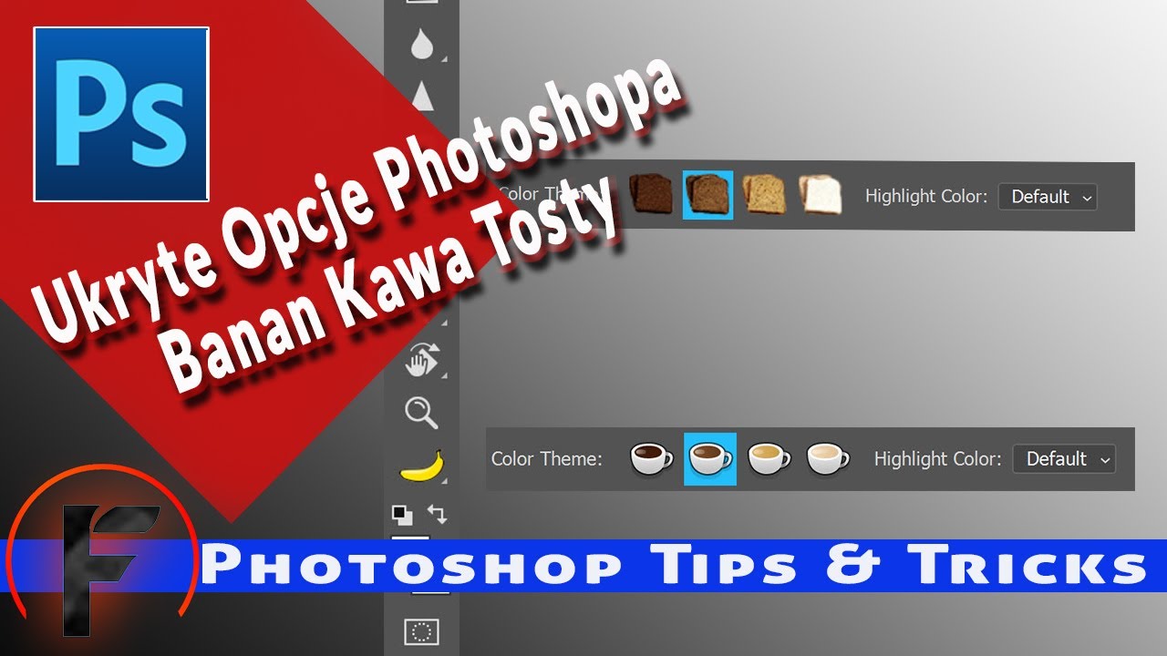 #1 Ukryte opcje Photoshop tips and tricks - kawa tosty banan