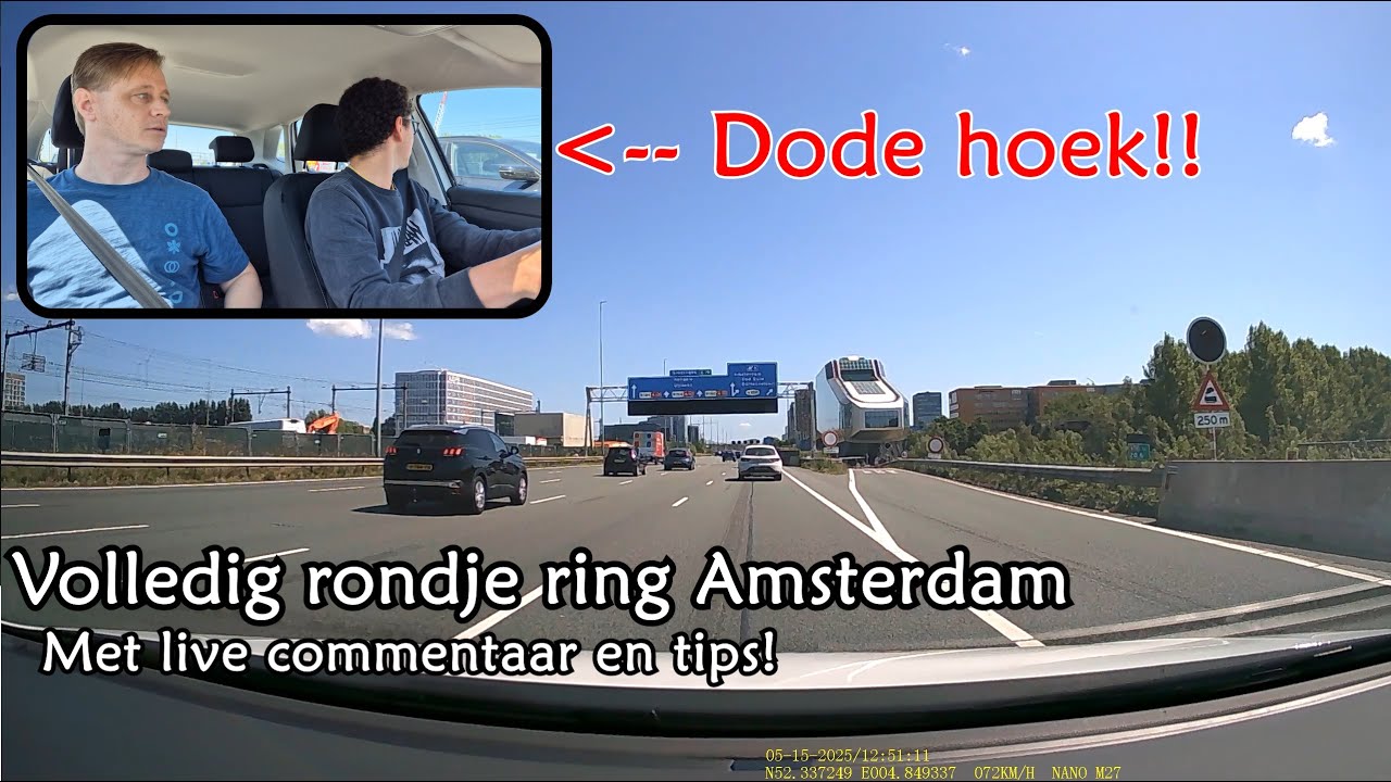 Amsterdam ring volledig rondje tijdens de rijles met tips en commentaar