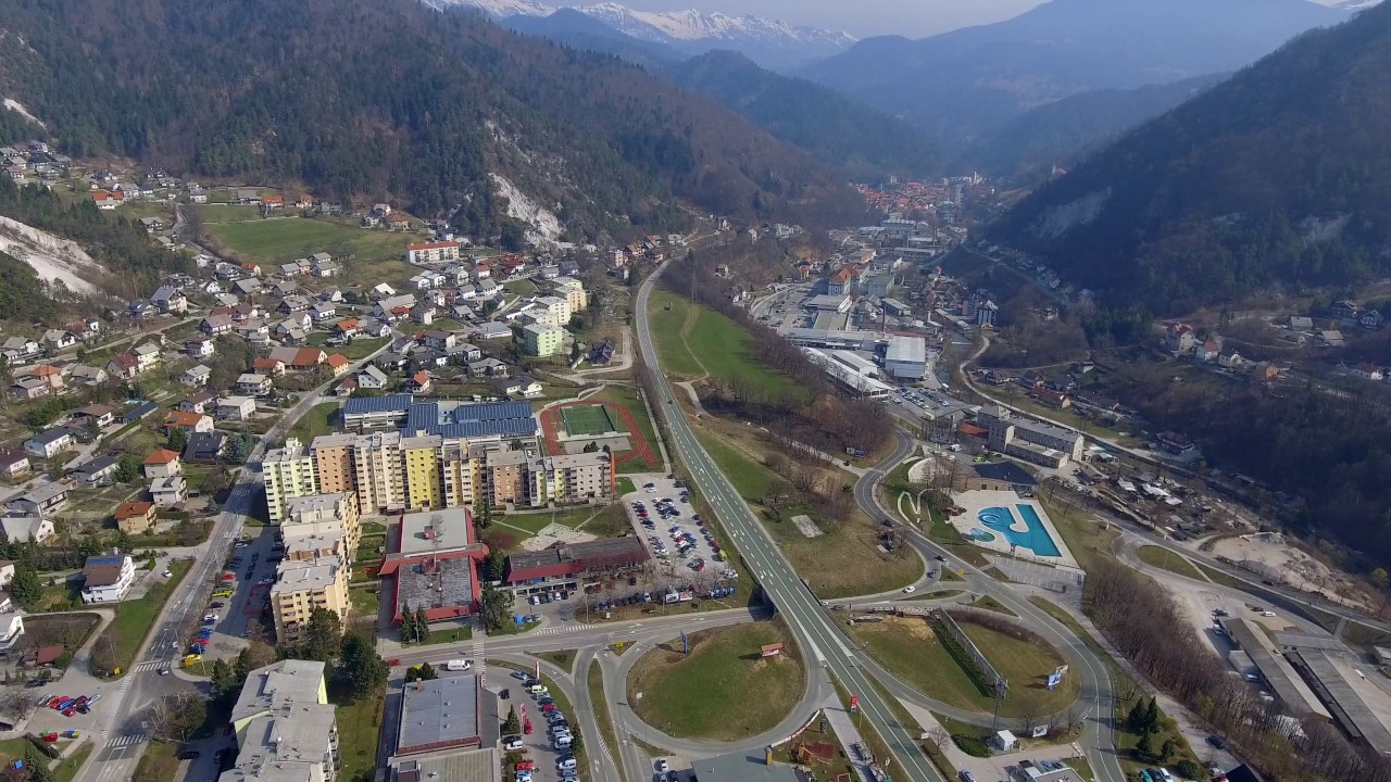 My city from the AIR - Trzic, Slovenia