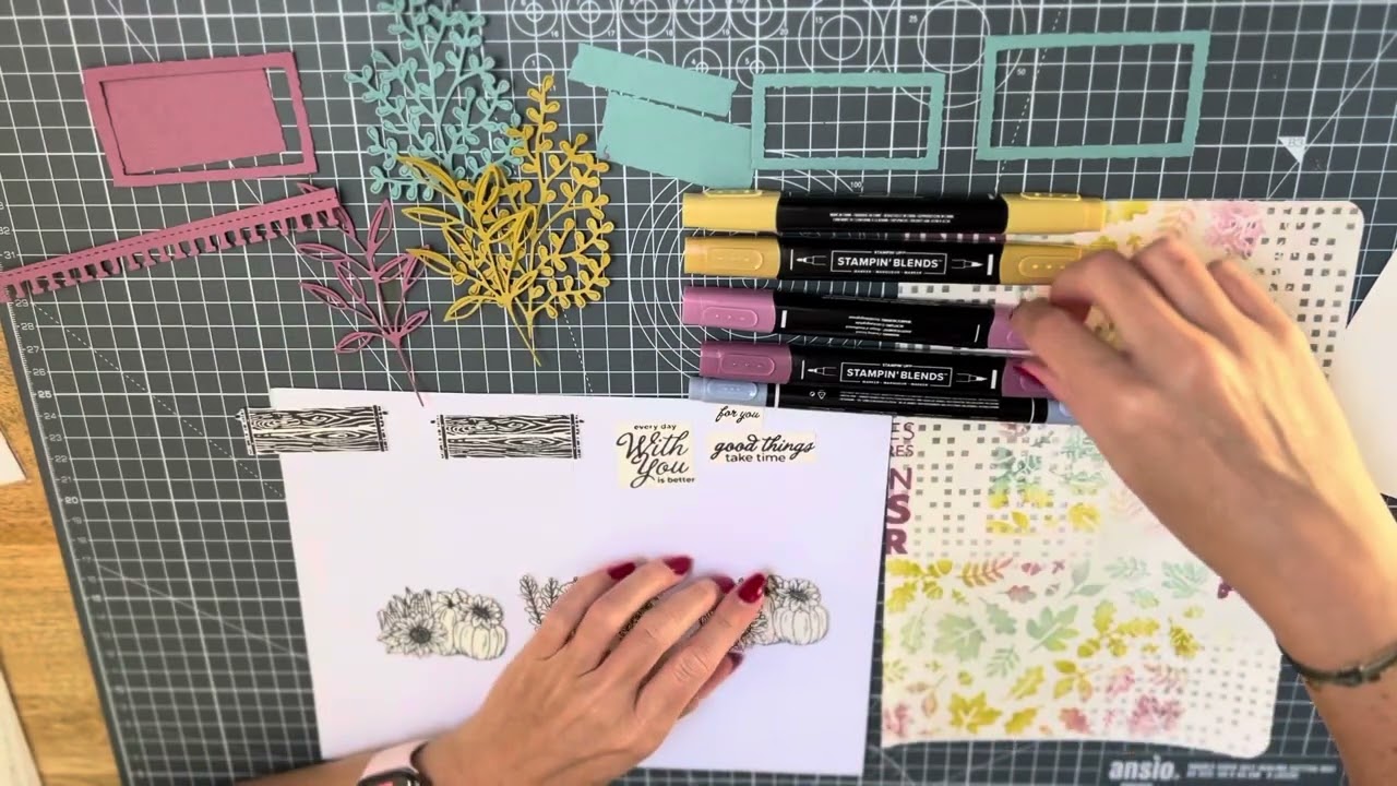ART JOURNAL INSPIRATION - STAMPIN UP - vidéo sans son - pas à pas - #artjournal1