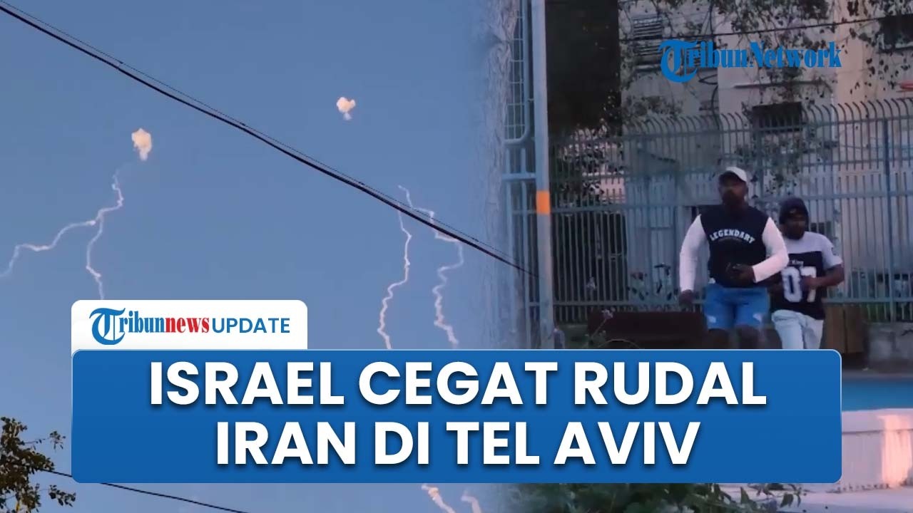 Israel Cegat Rudal Balistik Iran di Tel Aviv, Warga Tampak Berlarian ke Bungker