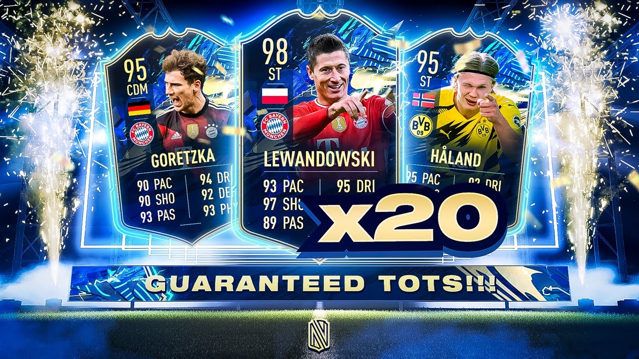 INSANE PULL!!! 20 X GUARANTEED BUNDESLIGA TOTS PLAYER PACKS!!! FIFA 21