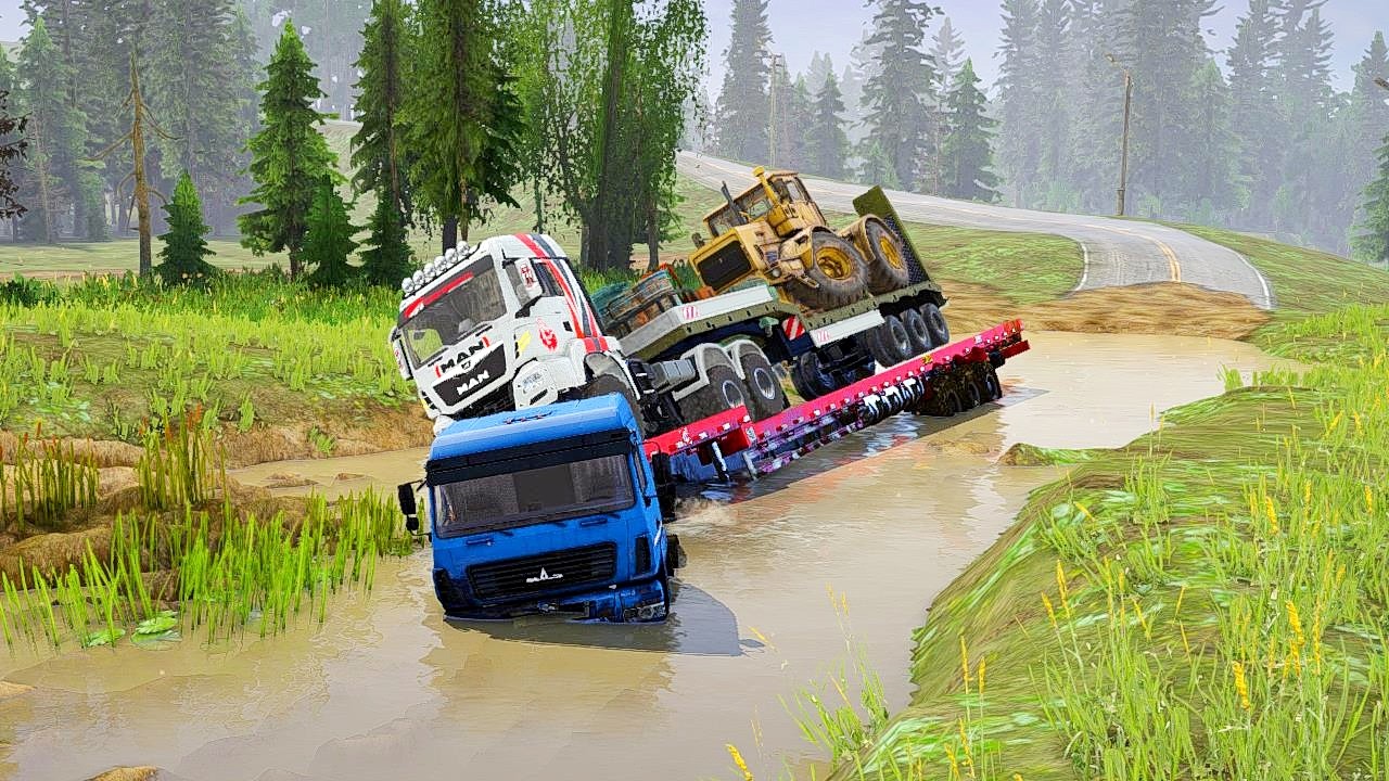 Watch This Mega Truck MAN Carry a Massive Load! MudRunner Extreme Rescue Epsd 2