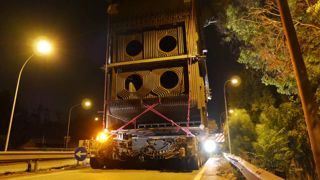 RUD Lashing chains used in the successful transport of a 200 ton Steamboiler in Italy