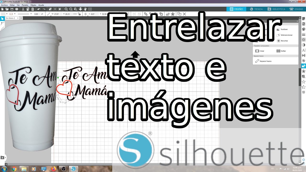Cómo FUSIONAR TEXTO e IMÁGENES en SILHOUETTE STUDIO - VINILO en CAPAS
