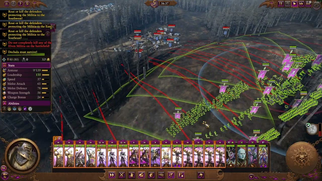 Total War Warhammer 3: Dechalia Campaign Battle - Elf play toys for Mistress 🔥👹😨