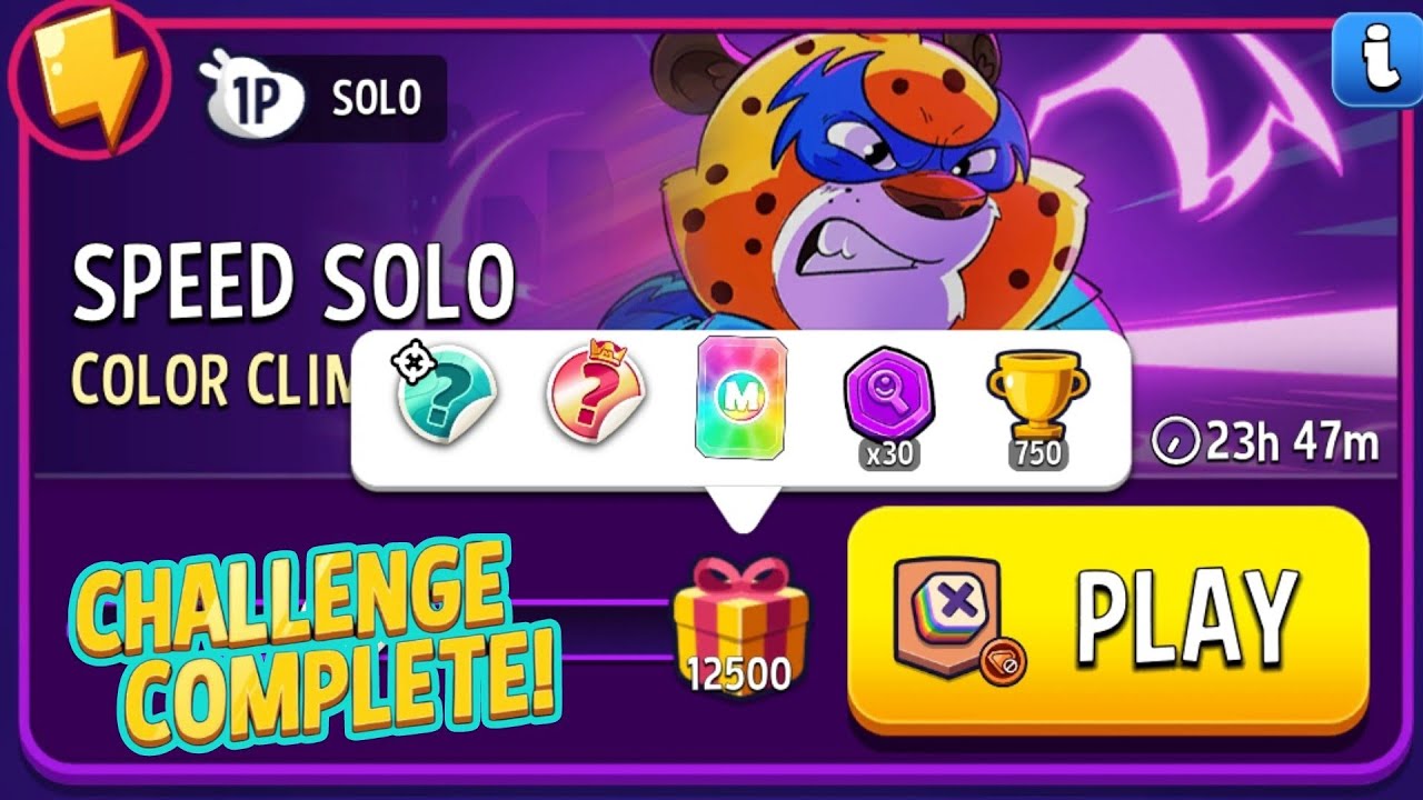 Color Climb Speed Solo Match Masters Solo Challenge Score Rally 6 Moves Score 12500