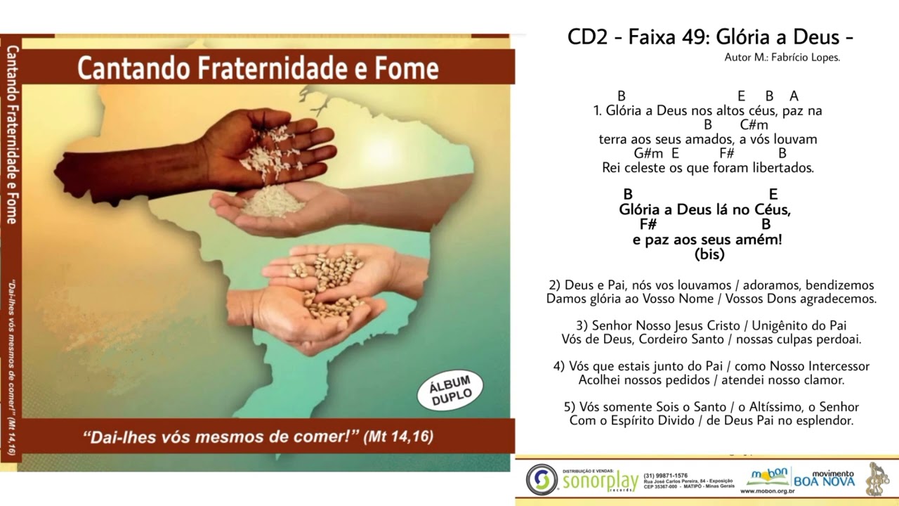 Glória a Deus -  CD: Cantando a Fraternidade e a fome 2023/Equipe Pe. João.