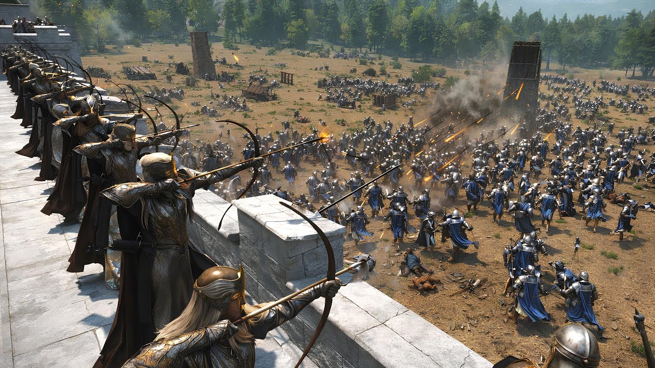 300 Elves vs 2000 Gondorians Siege – LOTR Mod | Mount & Blade 2 Bannerlord