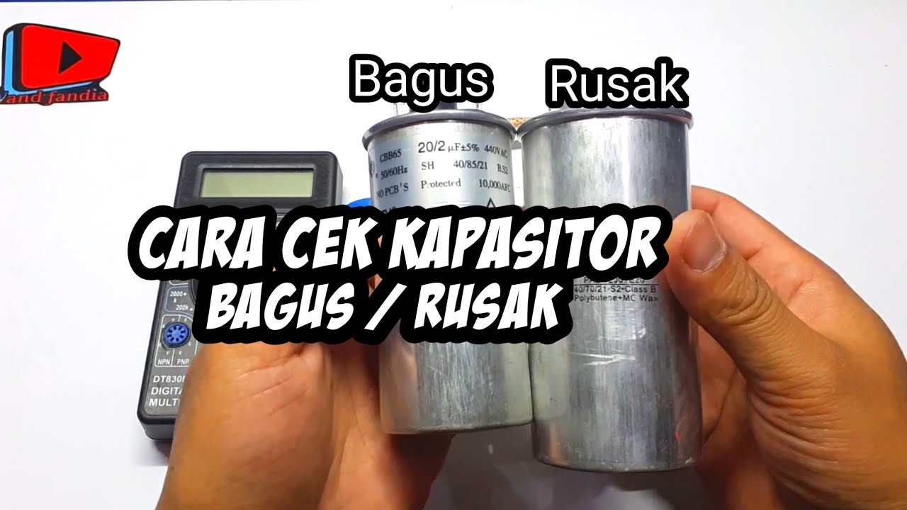 Cara cek kapasitor AC , pompa air , mesin cuci bagus atau rusak dengan multimeter digital