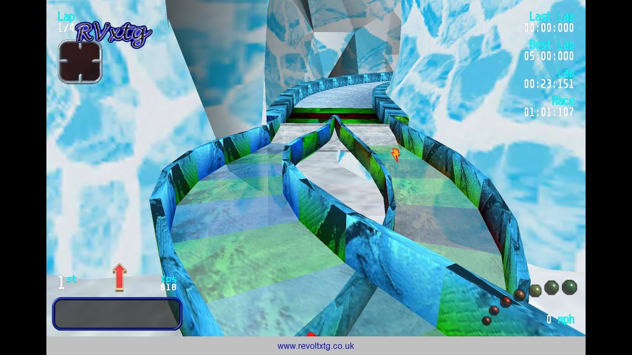 Cryo-Volt 3 by bert0ids. Length 477m. 3 Laps. 4 cars. Car Mr Penguin.