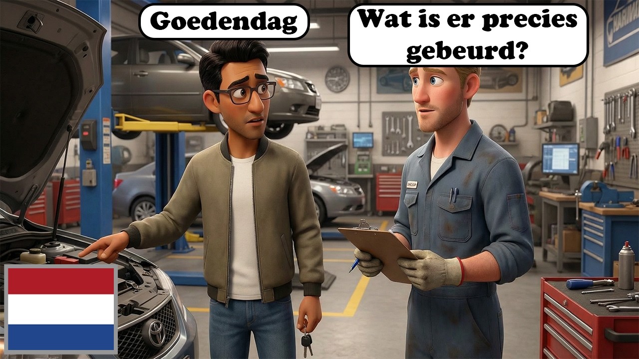 10 простых диалогов на голландском языке: Проблемы с автомобилем и автомастерская (A1-A2)