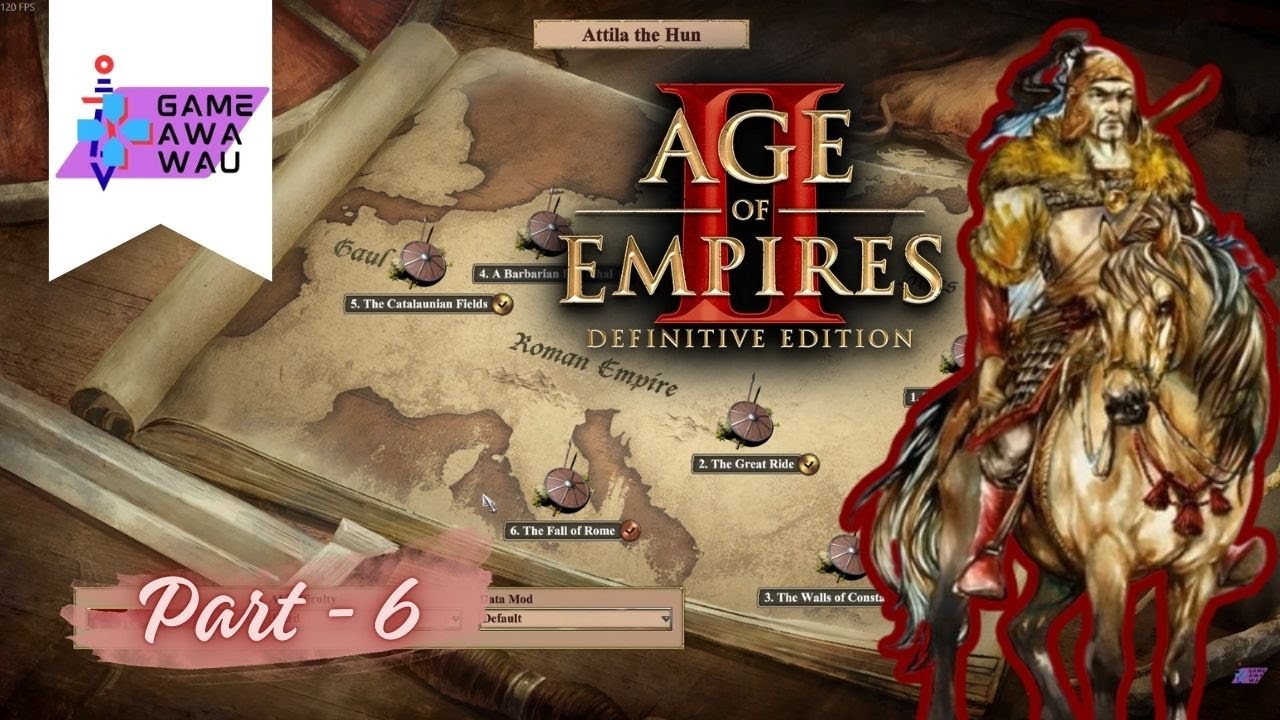 Age of Empires 2 - Definitive Edition - Attila the Hun - Part 6 - The Fall of Rome - Hard