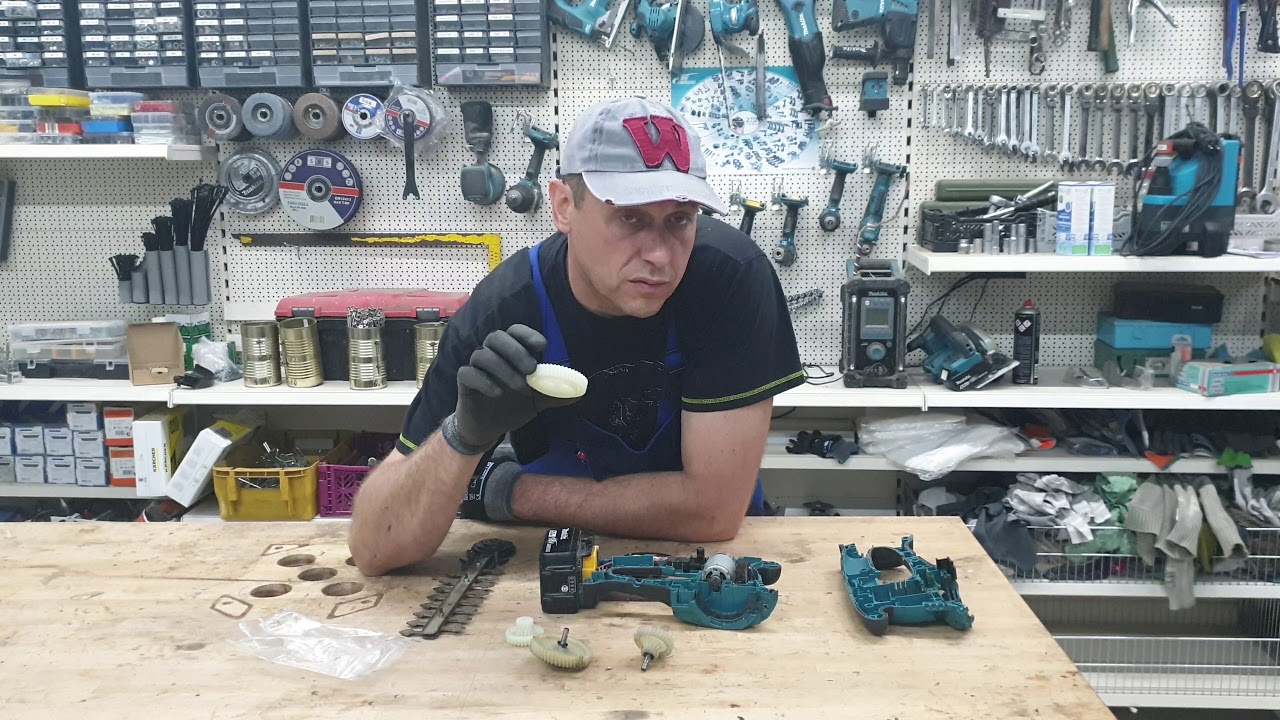 Makita 18V Akku-Grasschere reparieren DUM168 (wie DUM604)