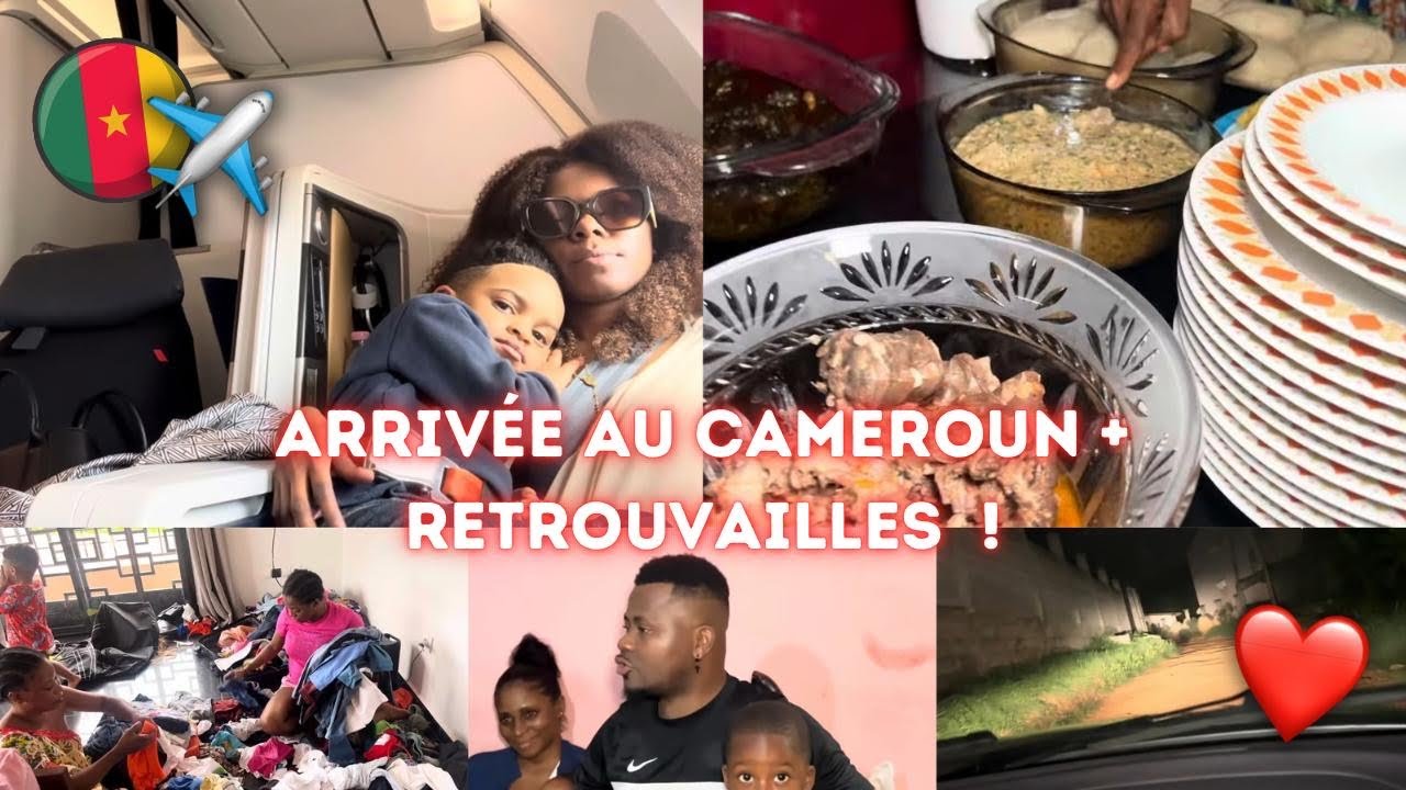 VLOG : JE RETOURNE AU CAMEROUN ! ARRIV&Eacute;E + RETROUVAILLES 🥺‼️💕