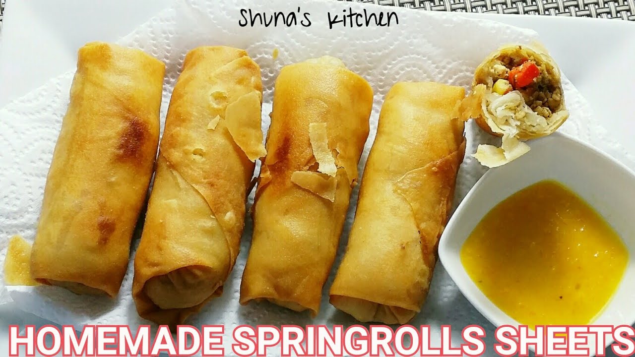 Jinsi ya kutengeneza manda za kufungia spring rolls - Easy homemade spring rolls pastry/sheets