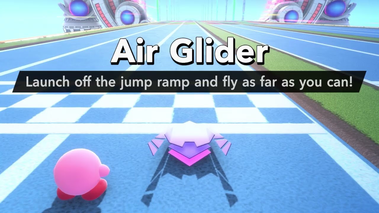 Kirby Air Riders - City Trial Stadium: Air Glider with Kirby