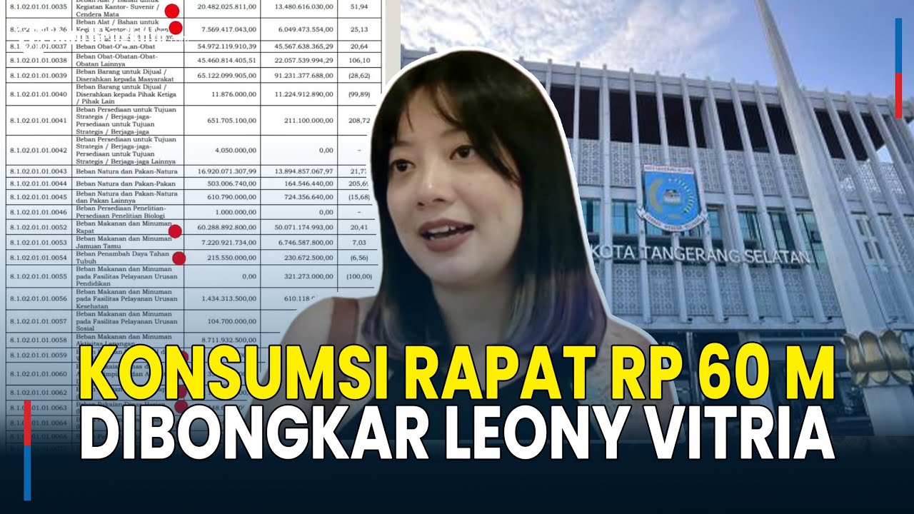 Konsumsi Rapat Rp 60 M, Penampakan Anggaran Pemkot Tangsel tak Masuk Akal Dibongkar Leony Vitria