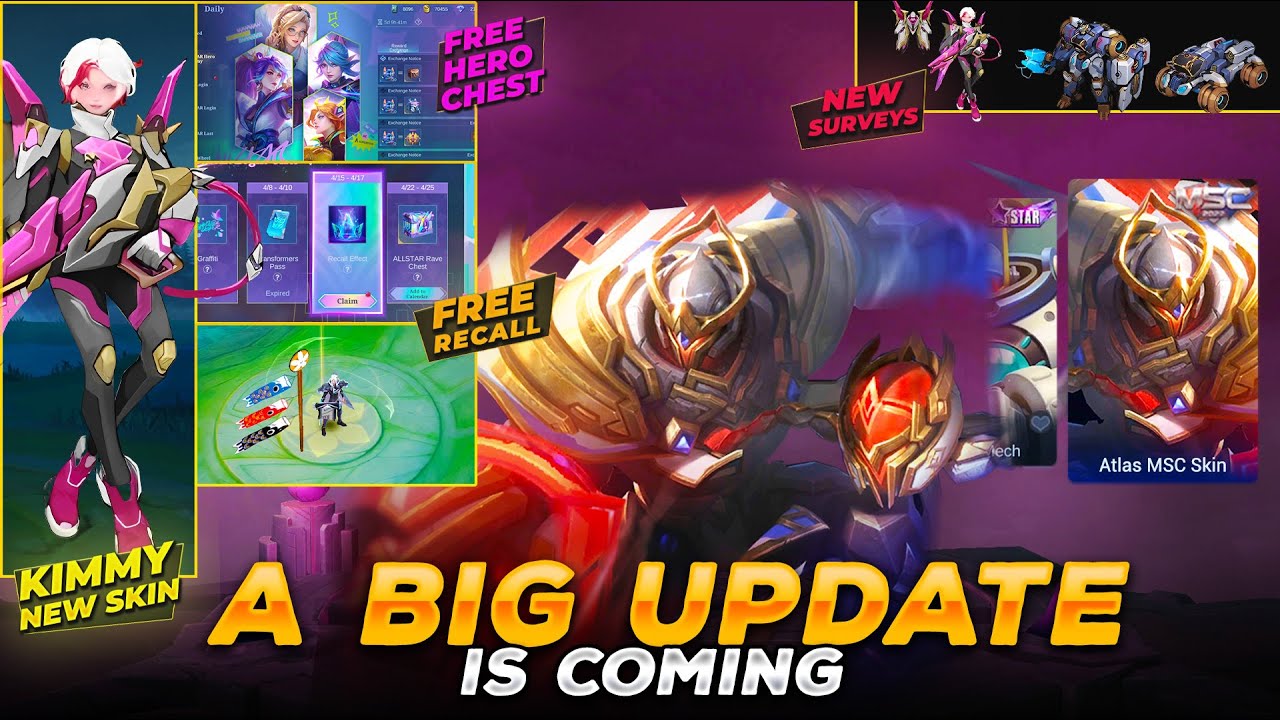 A BIG UPDATE IS COMING | ATLAS MSC SKIN | FREE RECALL EFFECTS & HEROES | NATALIA BUFF & MORE