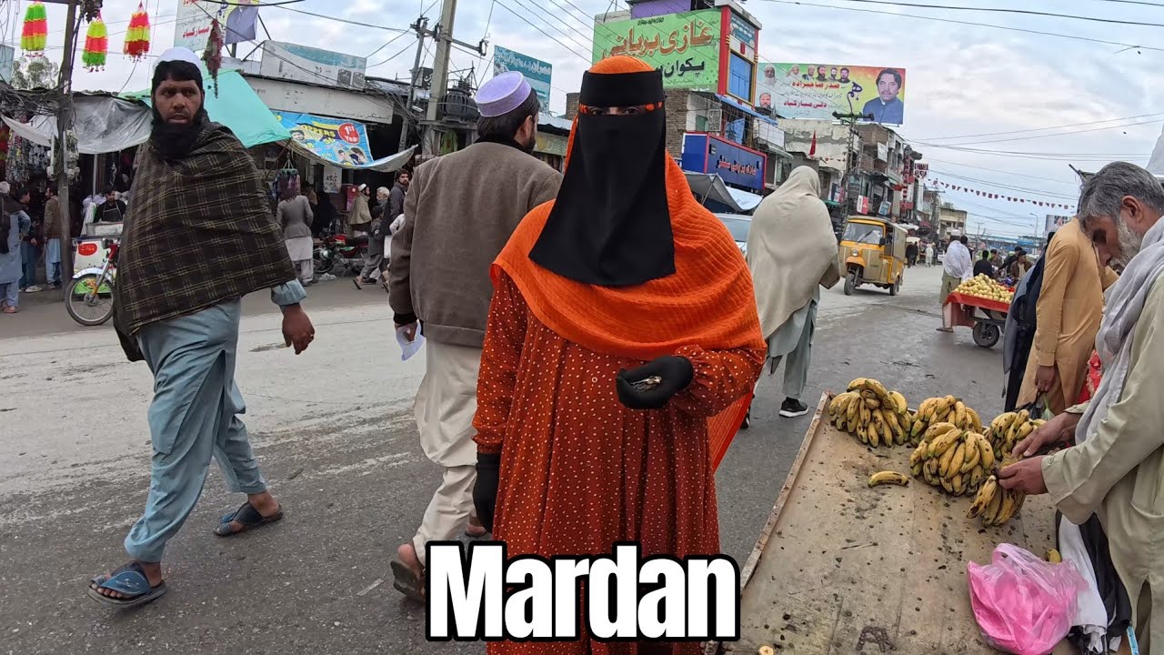 Mardan Walking Tour || 4k HDR ON Ambient Sounds