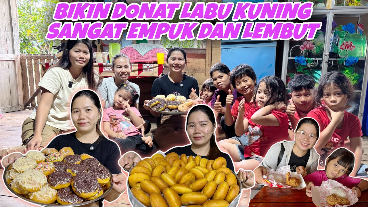 BIKIN DONAT LABU KUNING DENGAN BERBAGAI RASA TOPING LIHAT REAKSI MEREKA COBAIN