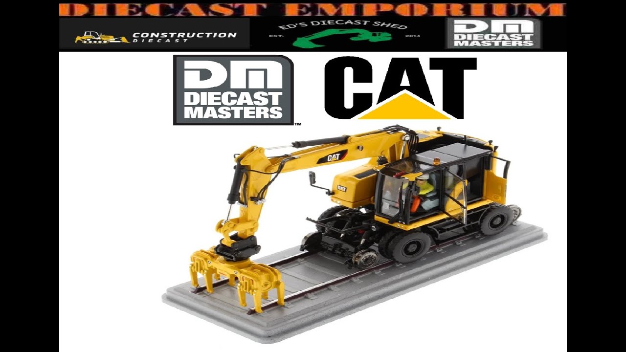 Diecast Masters Cat M323F Railroad Wheeled Excavator Unboxing & Review