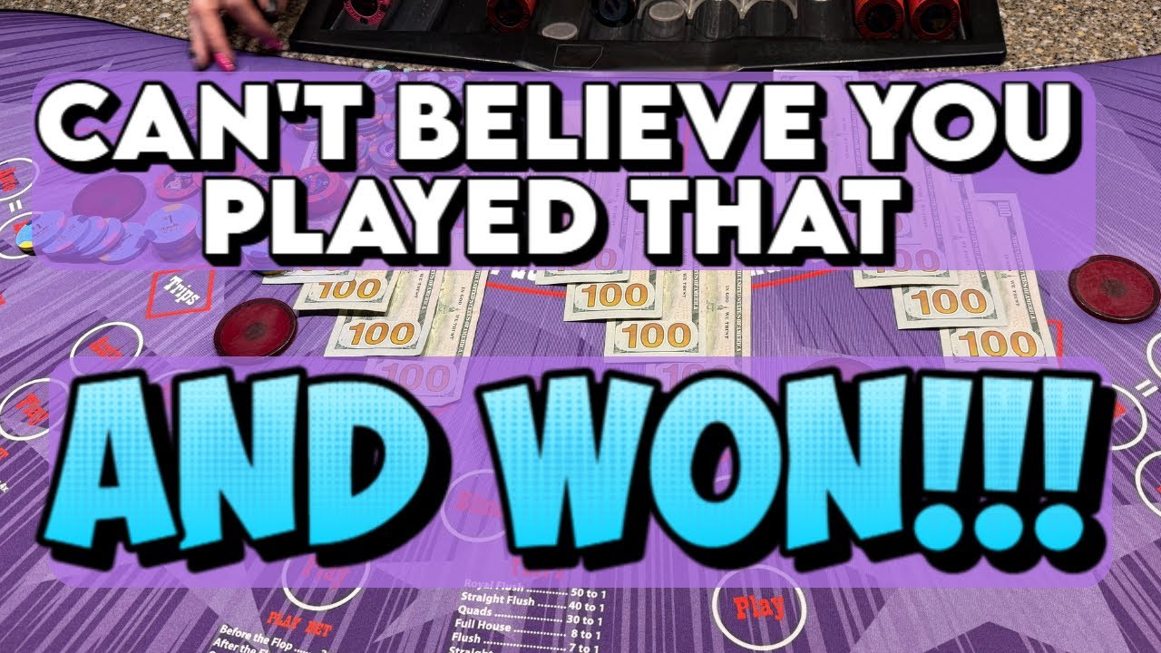 CAN'T BELIEVE YOU PLAYED THAT & WON!! 🍀🍀 ULTIMATE TEXAS HOLD 'EM in LAS VEGAS!