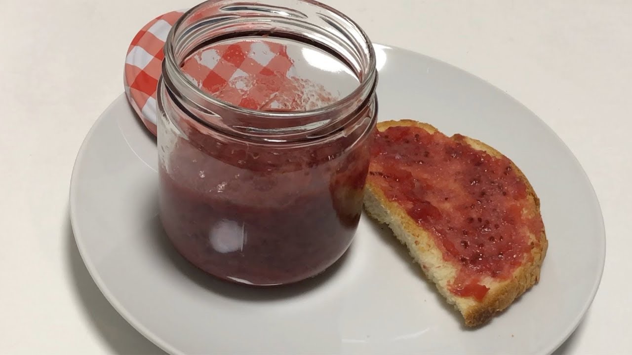 Mermelada de Fresa con Manzana y Semillas de Chía en Monsieur Cuisine ¡Sin azúcar ni edulcorantes!