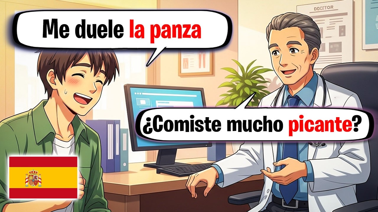 20 Minutes of Spanish Conversations for Beginners (A1–A2) with subtitles | Hospital situations