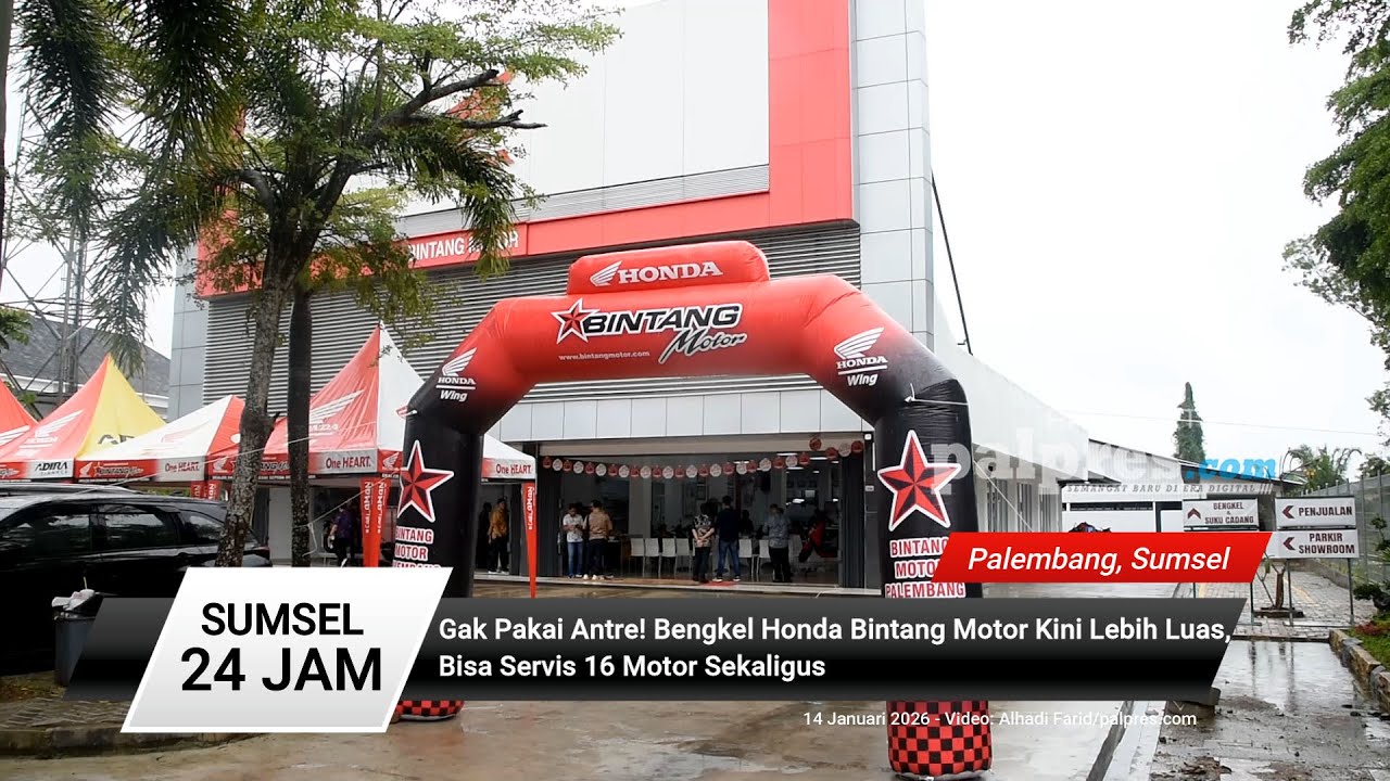 Gak Pakai Antre! Bengkel Honda Bintang Motor Kini Lebih Luas, Bisa Servis 16 Motor Sekaligus-PALPRES