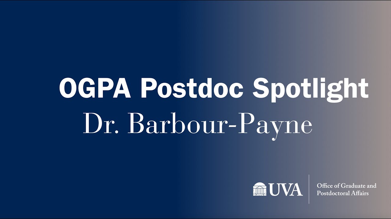 Dr  Barbour Payne - Postdoc Spotlight