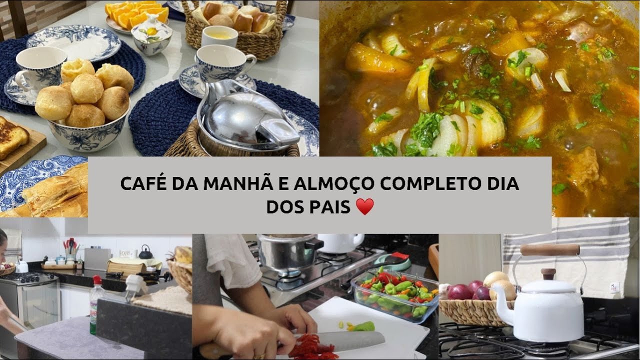 CAFÉ DA MANHÃ E ALMOÇO COMPLETO DIA DOS PAIS - LIMPEZA E FAXINA COMPLETA NA COZINHA - TUDO BRILHANDO