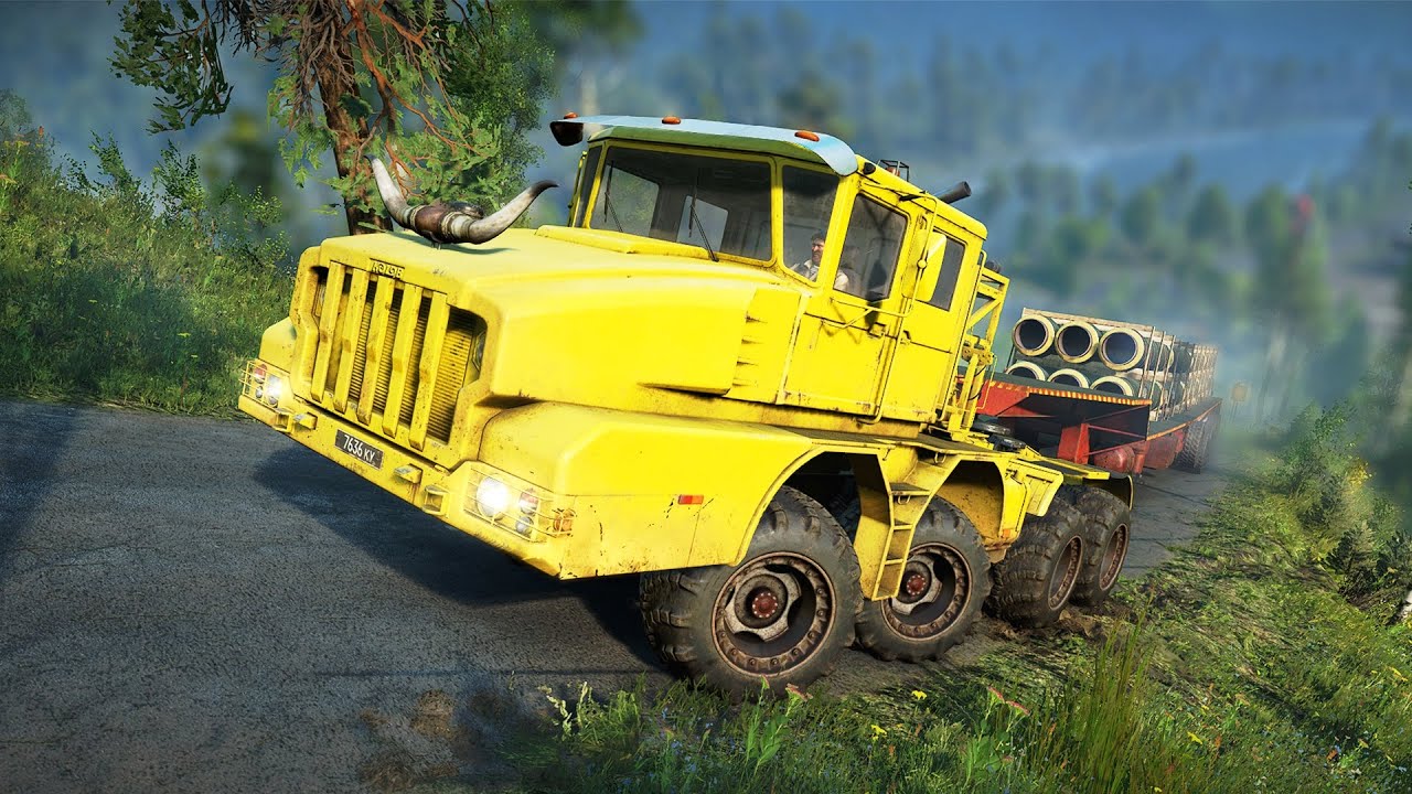 Transport Medium Pipe with Kolob 74941 MAX | 4K Quality Gameplay | #snowrunner