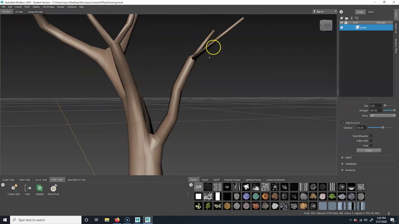 3D Texturing tutorial 01 (intro to Mudbox)