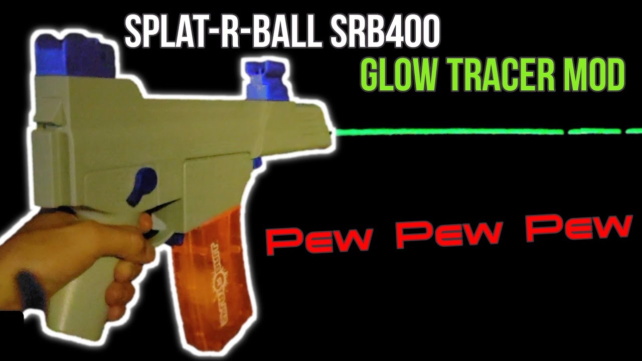 Easy TRACER MOD for SPLATRBALL GUN SRB400 GEL BLASTER for Glow In The Dark gel balls | SPLAT-R-BALL