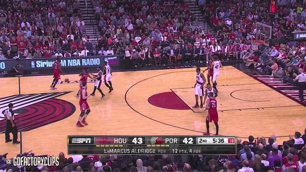 James Harden Full Highlights at Trail Blazers 2014 Playoffs West R1G6 - 34 Pts