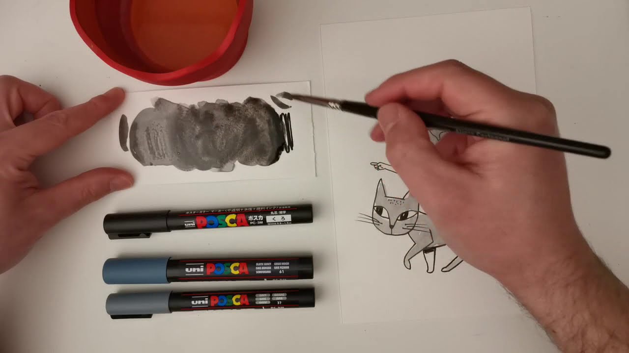 Técnica de ilustración en blanco y negro: rotuladores POSCA