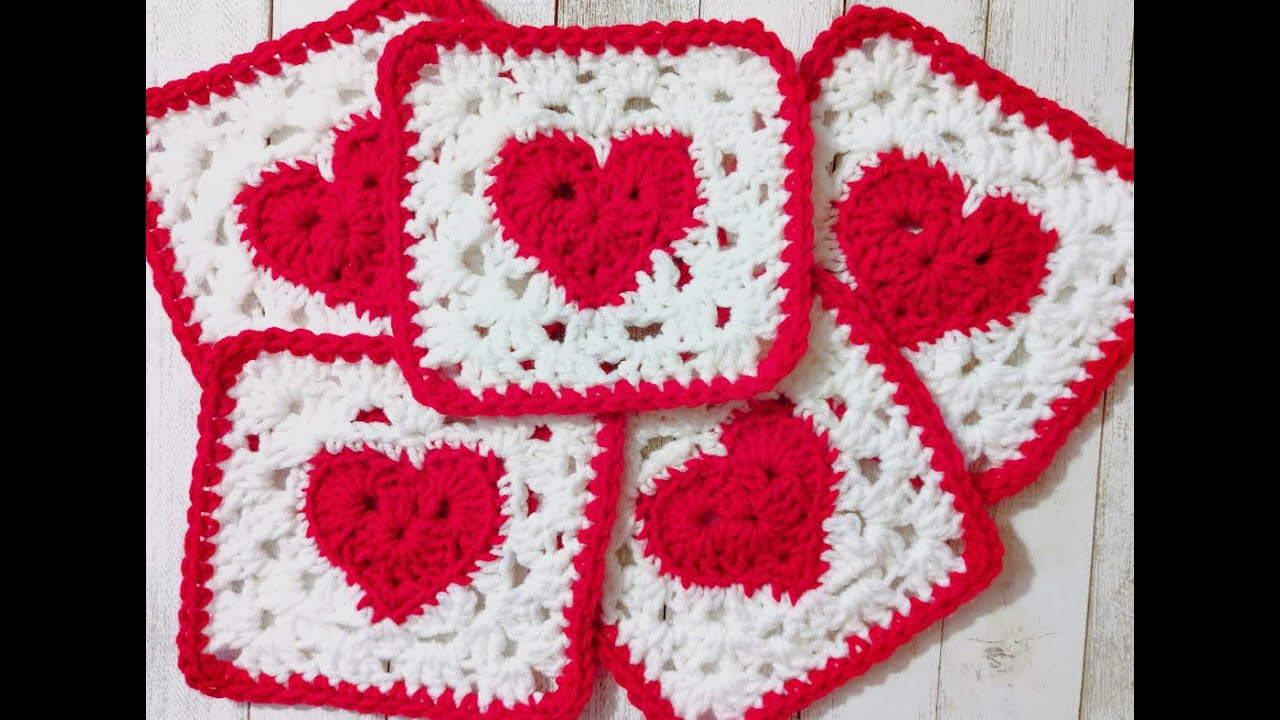 Heart Shaped Granny Square | Granny Square Crochet | Crochet | Craft