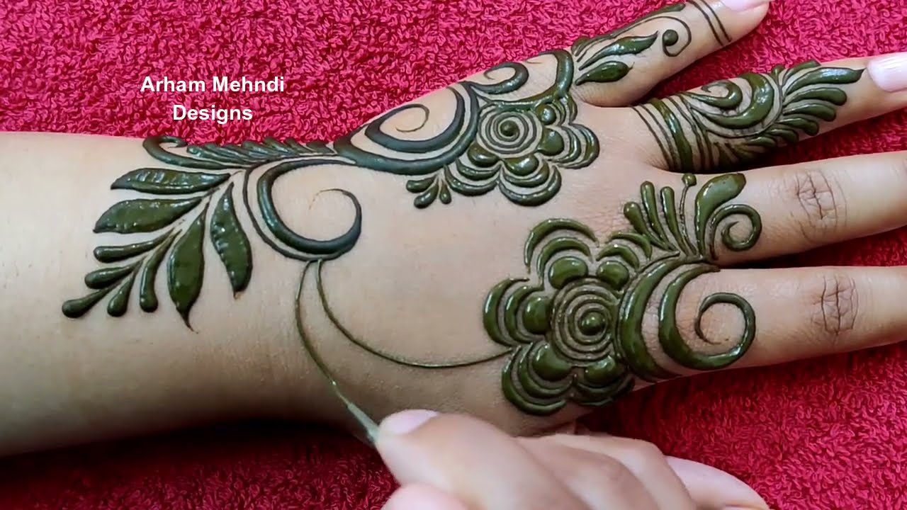 New Easy Simple Floral Mehndi Design for Hand || Stylish Dubai Mehndi Design