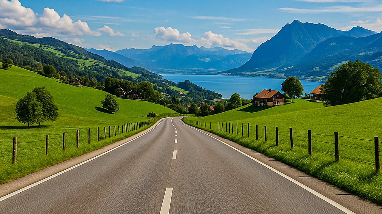 See Unique Landscapes in Switzerland 🇨🇭✨ Driving from Rolling Hills to Swiss Alpine Lakes 🚗 🫶