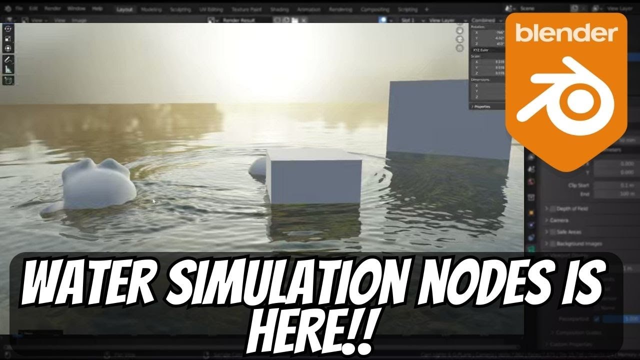 Blender Water Simulation Geometry Nodes IS HERE!!