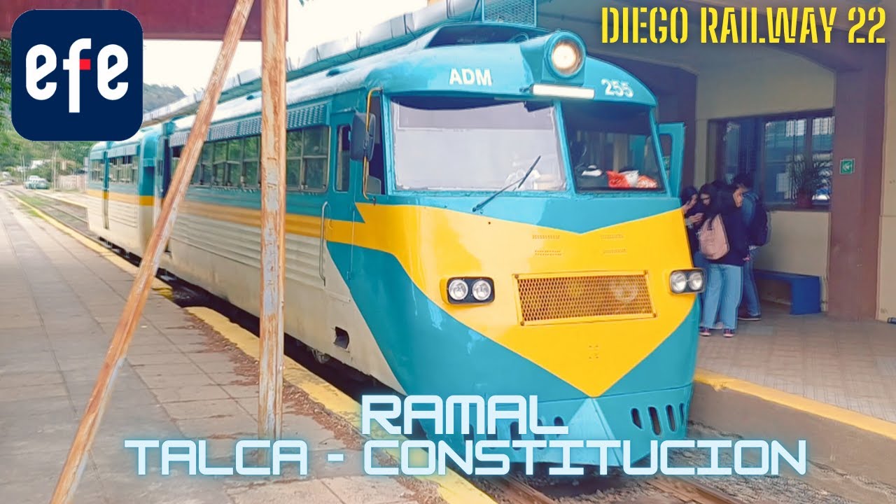 Recorriendo ramal Talca - Constitucion | Tren central Buscarril | EFE Chile