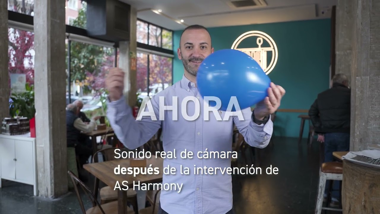 Mejora acústica en cafetería.  Toast-AS harmony