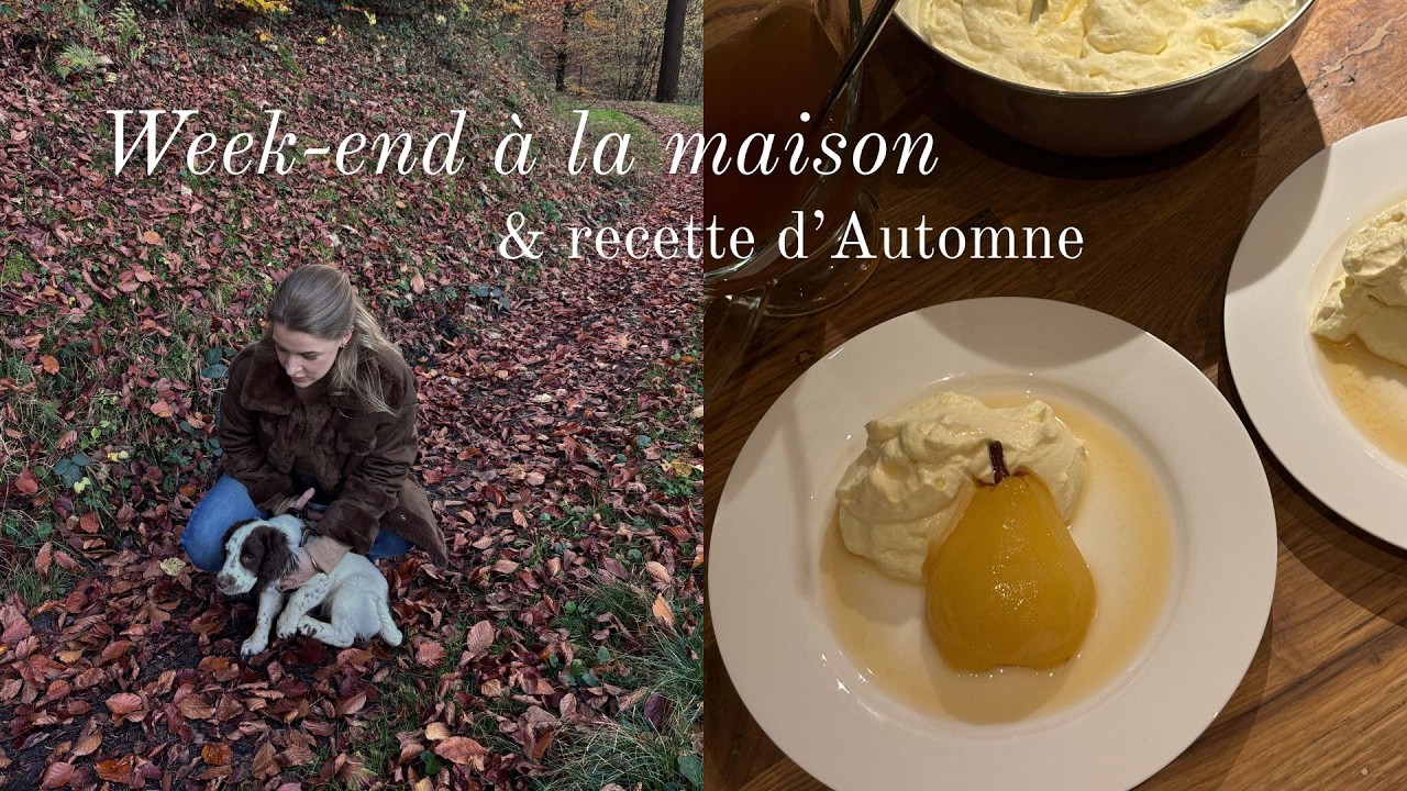 Week-end d'automne, gros nettoyage de la maison et recette de poire pochée au safran